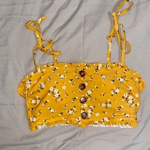 Floral bikini top